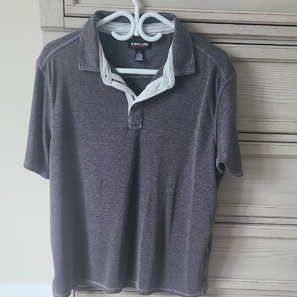 Kirkland Signature Men's Charcoal Polo Shirt